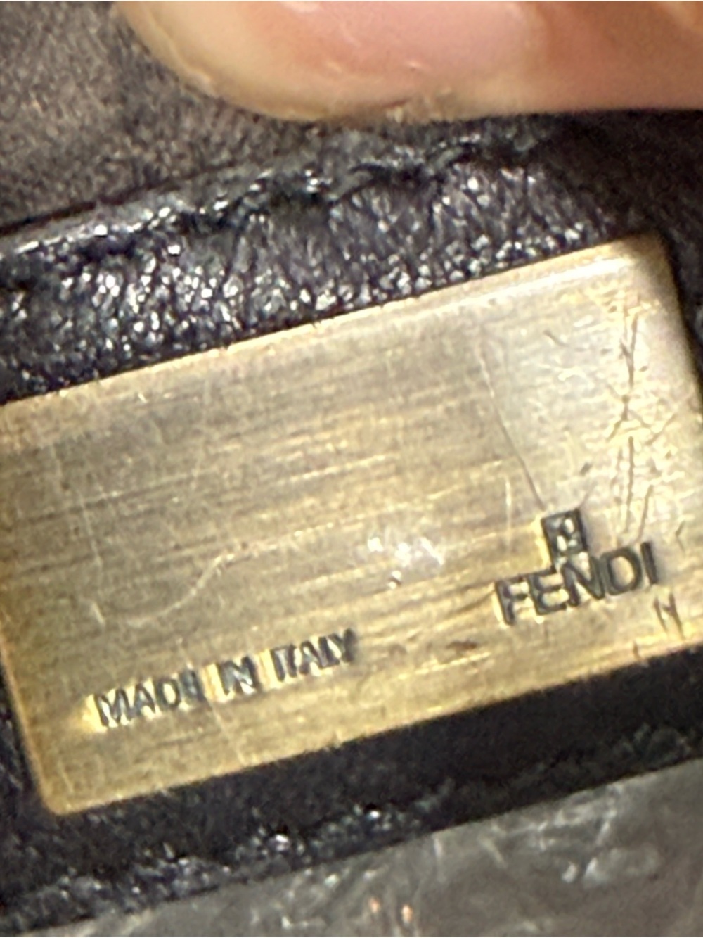 Fendi B-Bag (2006) Black Patent & Leather Shoulder Bag with Gold Hardware - Picture 6 of 13